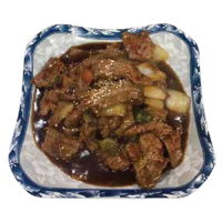 Ternera con verdura y salsa de ostra