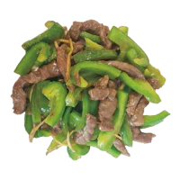 Ternera con pimientos verdes